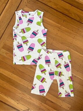 Tea Collection Summer Nights Tank Pajama Set 12 Girls Popsicle Print